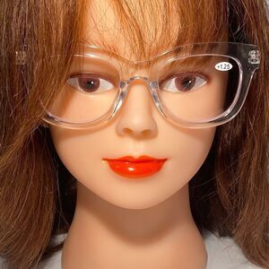 1488 Mona 1.25 Reading Glasses Clear Frames NWT